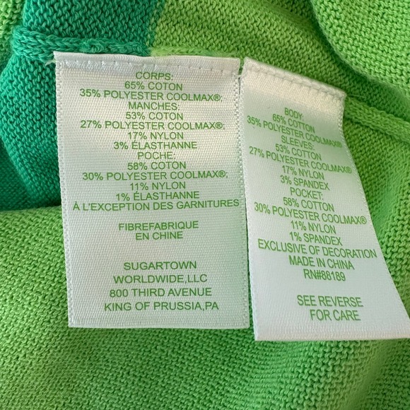 Lilly‎ Pulitzer Westwood tri color Sweater XS Myrtle Green Colorblock Tassel - Picture 9 of 9